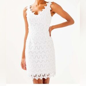 Lilly Pulitzer Reeve Shift Butterfly Lace Dress Sz-4